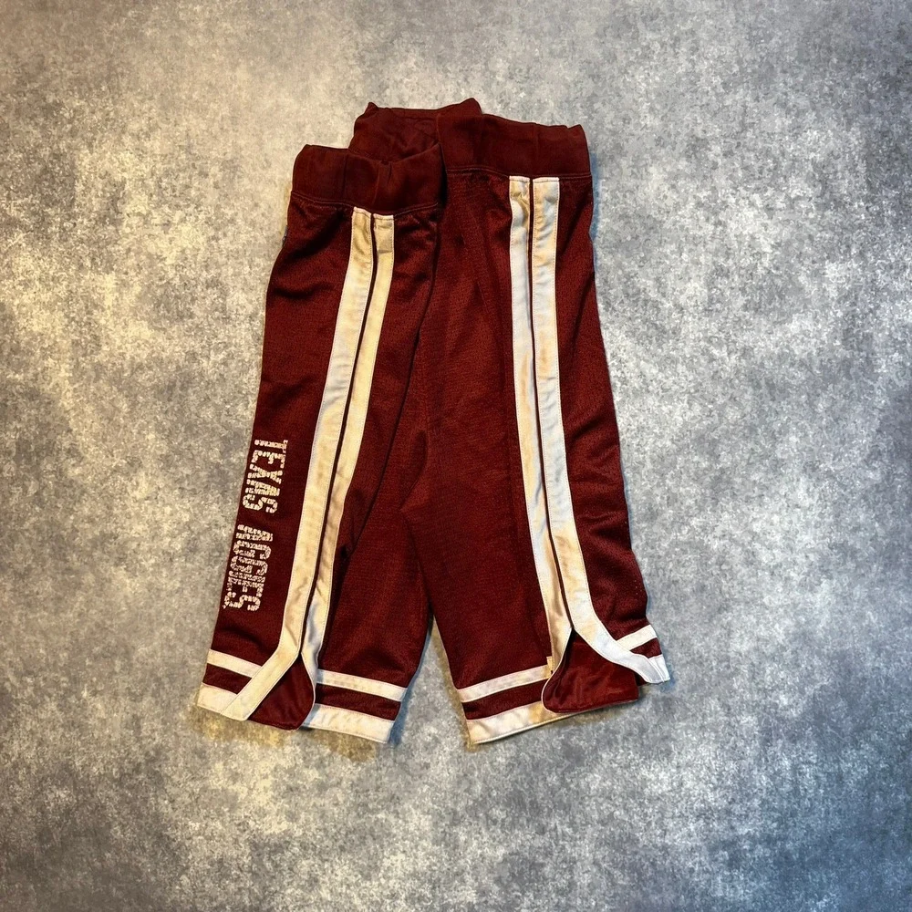 Vintage Champion Mens Texas Aggies Mesh Basketball Shorts Maroon‎ White Medium